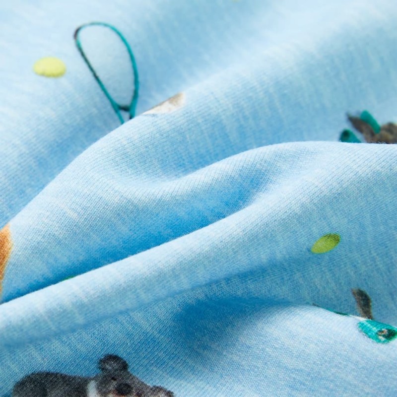 Világoskék melange gyerekpulóver 104