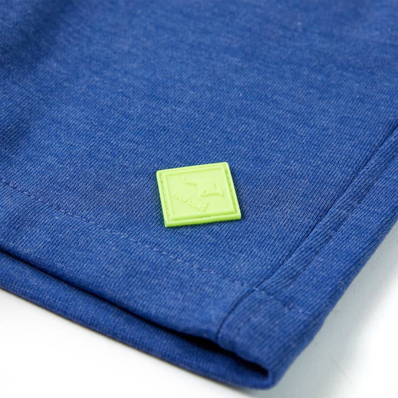 Kék melange gyerekrövidnadrág húzózsinórral 92