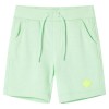 Élénkzöld gyerekrövidnadrág húzózsinórral 116