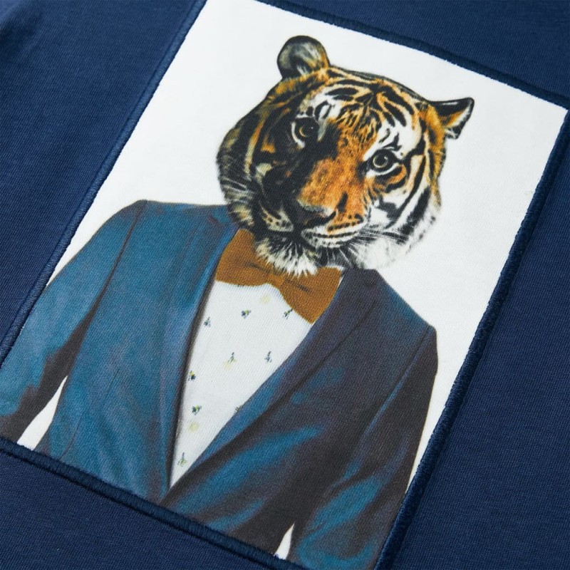 Sötétkék rövid ujjú gyerekpóló 116