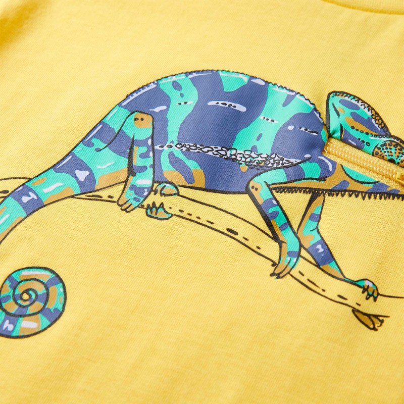 Világos okker rövid ujjú gyerekpóló 92