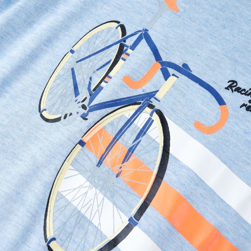 Halványkék melange gyerekpóló 116