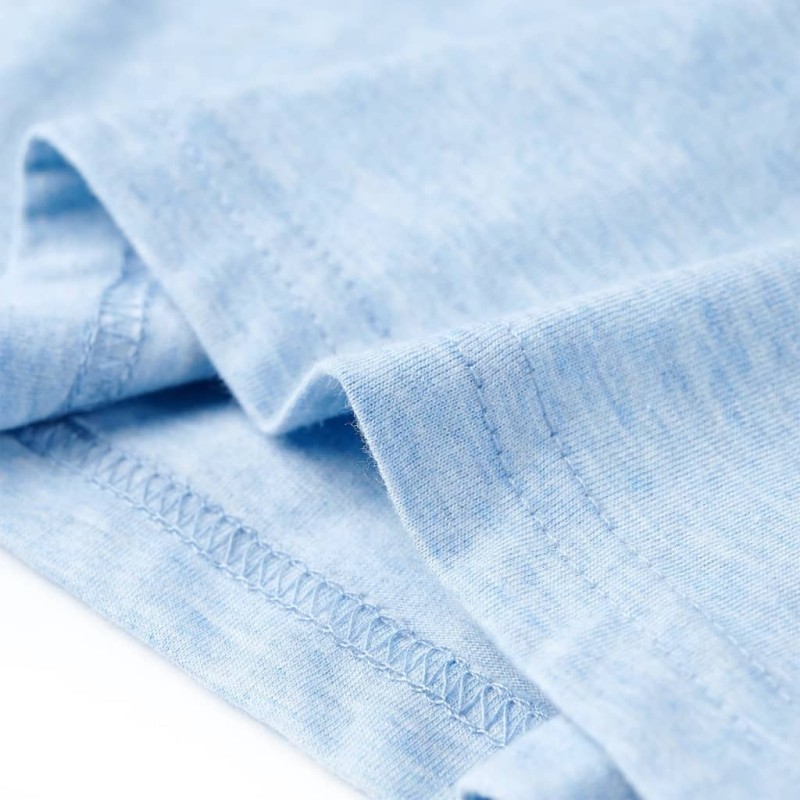 Halványkék melange gyerekpóló 116