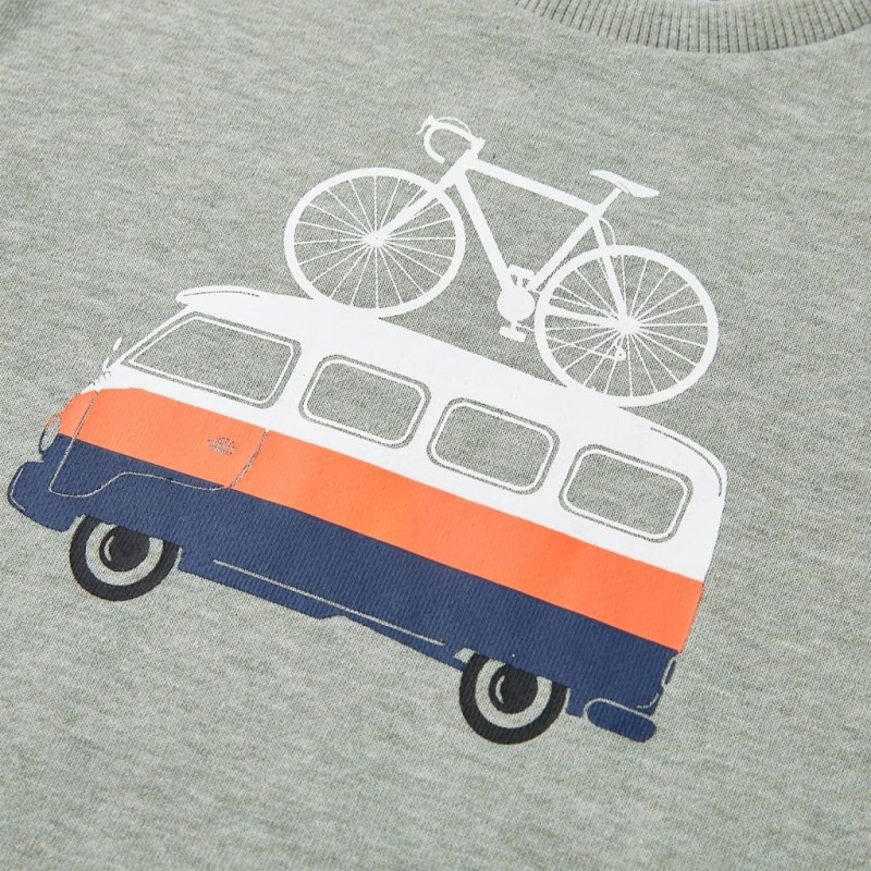 Világos keki melange gyerekpulóver 104