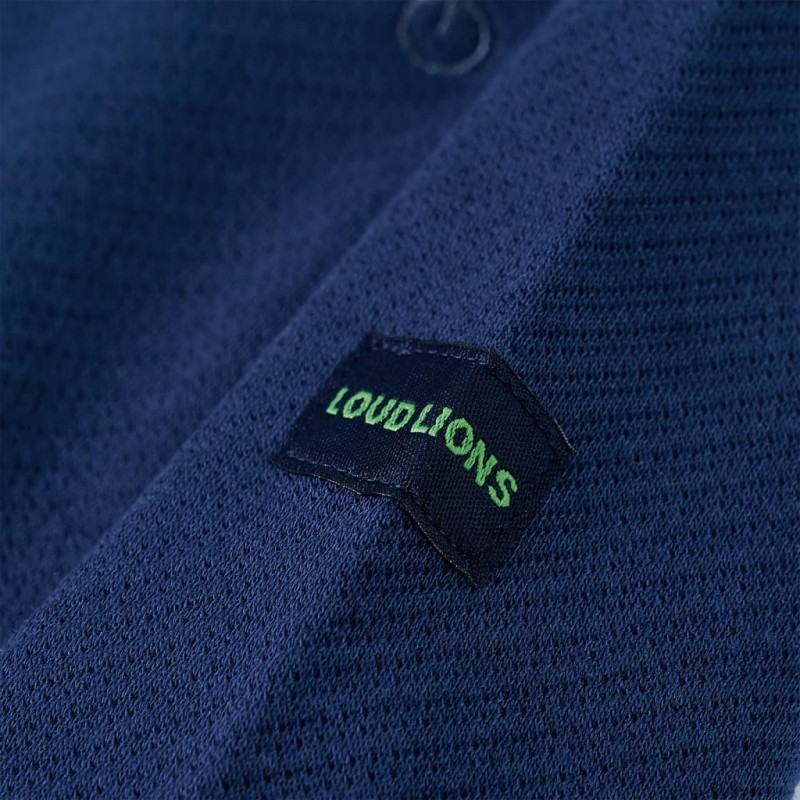 Tengerészkék gyerekpulóver cipzárral 140