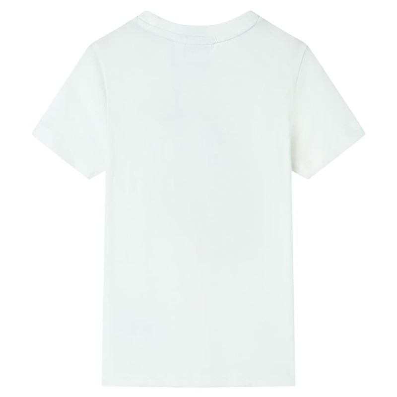 Ekrü színű rövid ujjú gyerekpóló 140