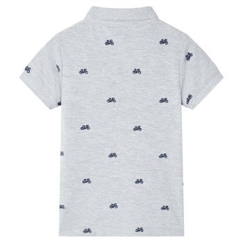 Szürke melange gyerek pólóing 140