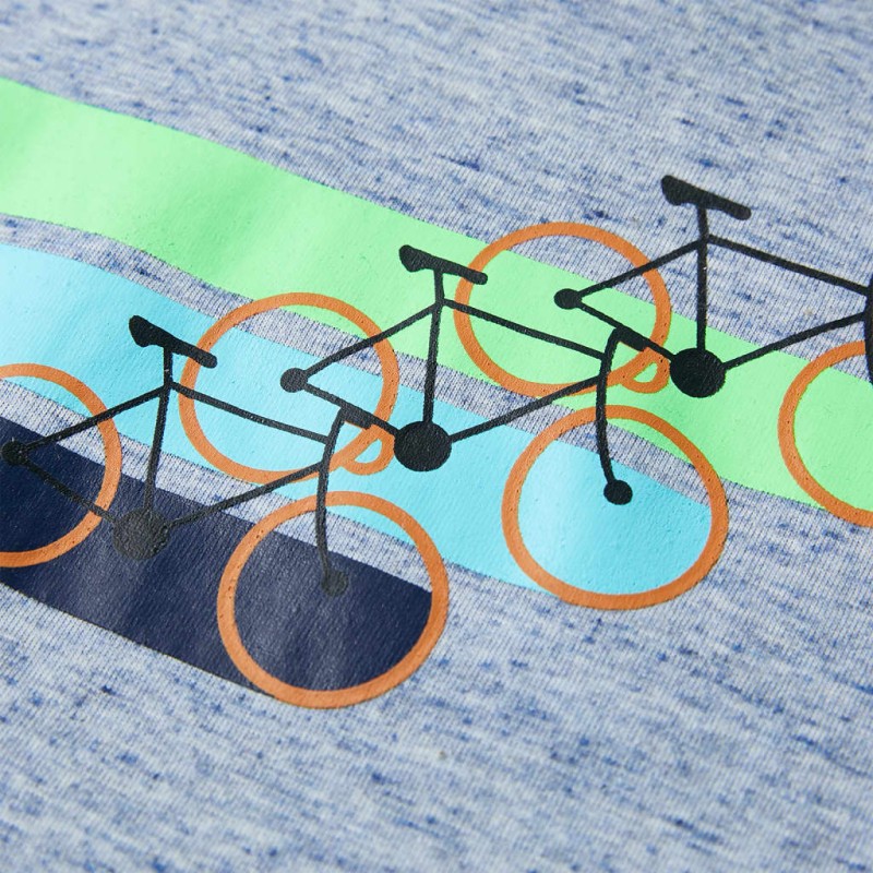 Kék melange rövid ujjú gyerekpóló 92