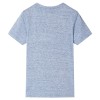 Kék melange rövid ujjú gyerekpóló 116