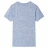 Kék melange rövid ujjú gyerekpóló 128