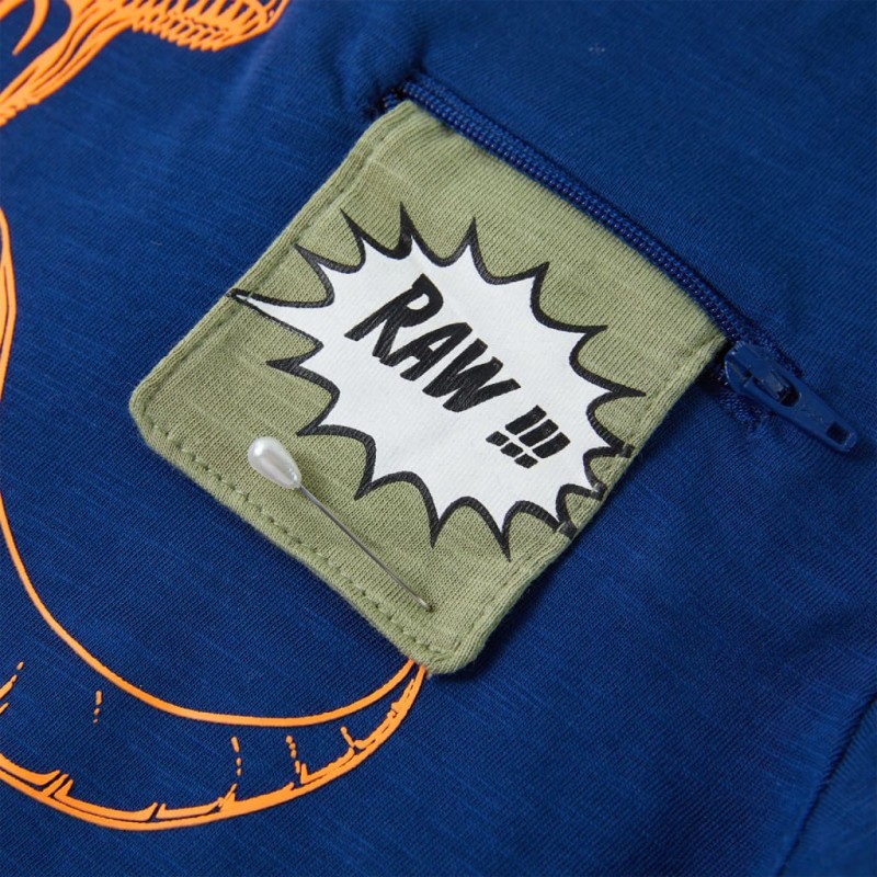 Sötétkék rövid ujjú gyerekpóló 140