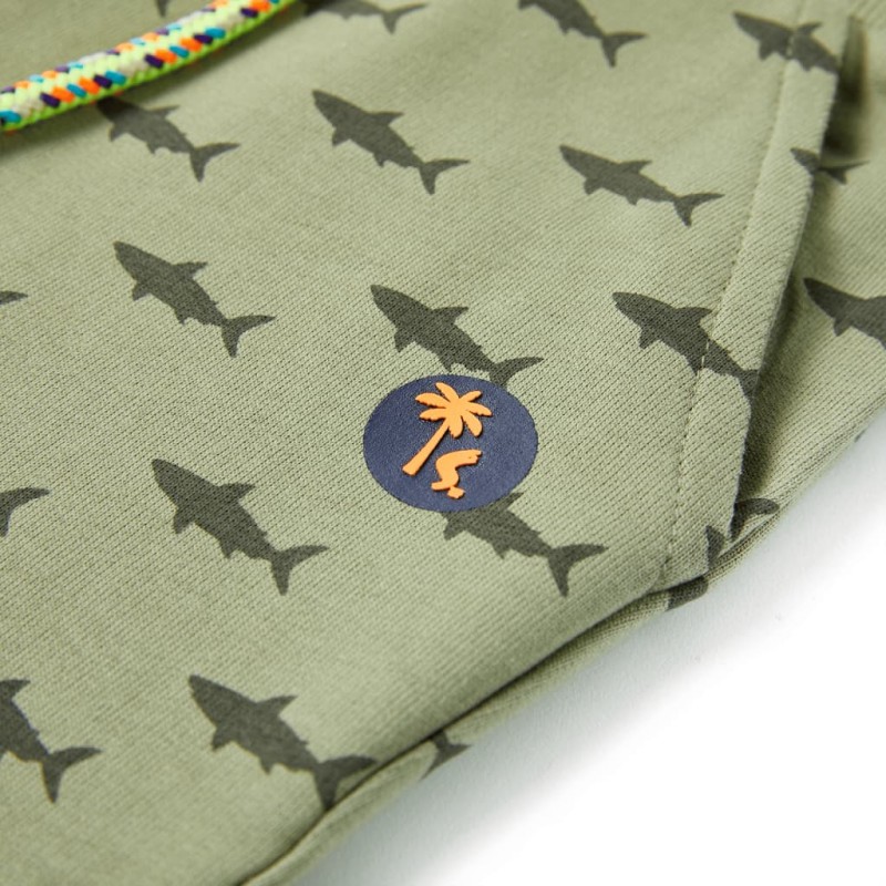 Világos keki gyerekrövidnadrág húzózsinórral 140