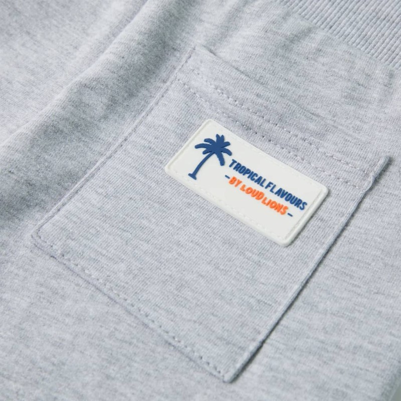 Szürke gyerekrövidnadrág húzózsinórral 128