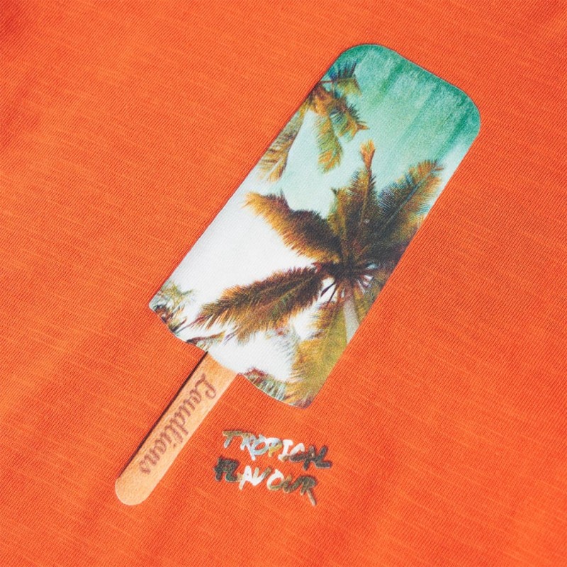 Sötét narancssárga gyerekpóló 116