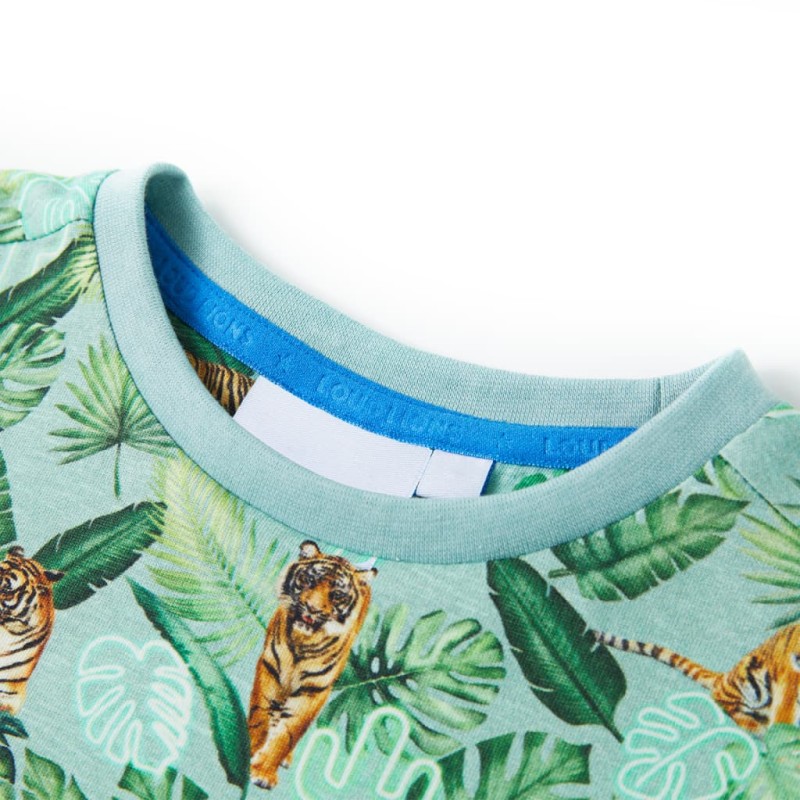 Világoszöld melange gyerekpóló 92