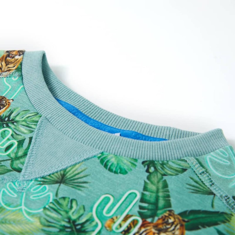 Világoszöld melange gyerekpulóver 104