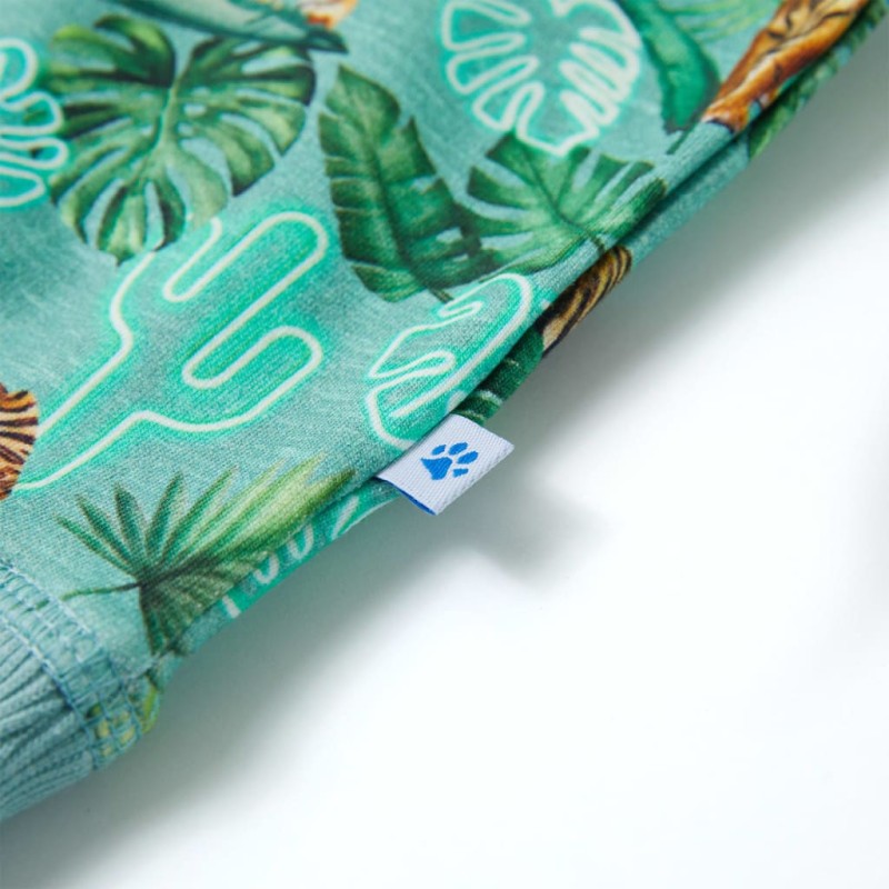 Világoszöld melange gyerekpulóver 104