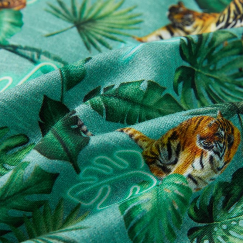 Világoszöld melange gyerek pulóver 128