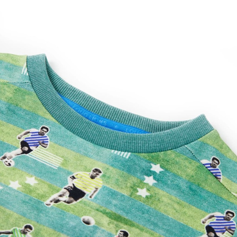 Világoszöld melange gyerekpulóver 92