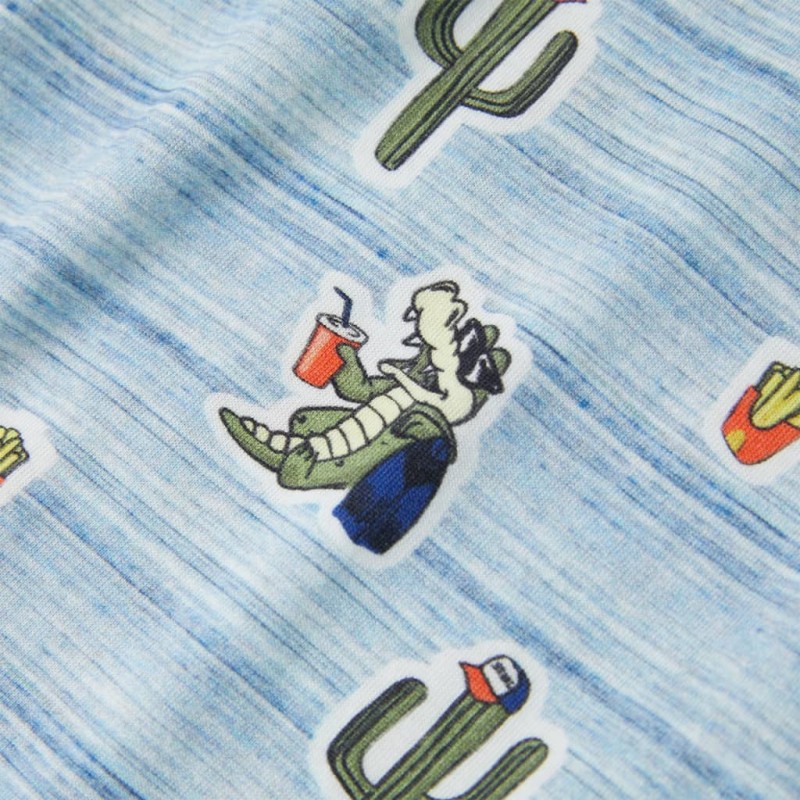 Vegyes kék gyerekpóló 104