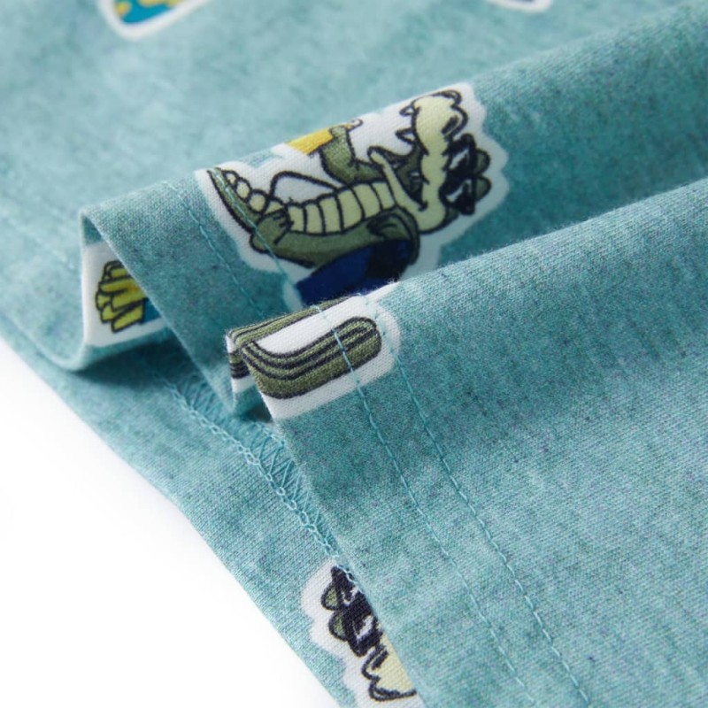 Világoszöld melange gyerekpóló 128