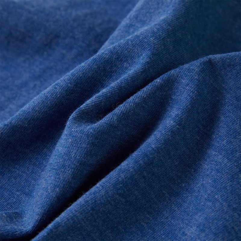 Sötétkék melange gyerekpóló 128