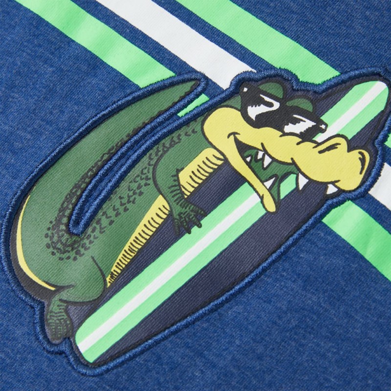 Sötétkék melange gyerekpóló 140