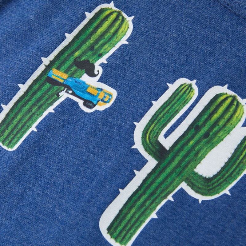 Sötétkék melange gyerek felső 116