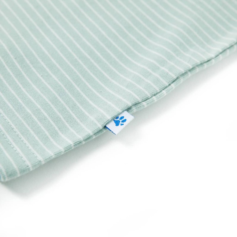 Világosmenta színű csíkos gyerekpóló 92