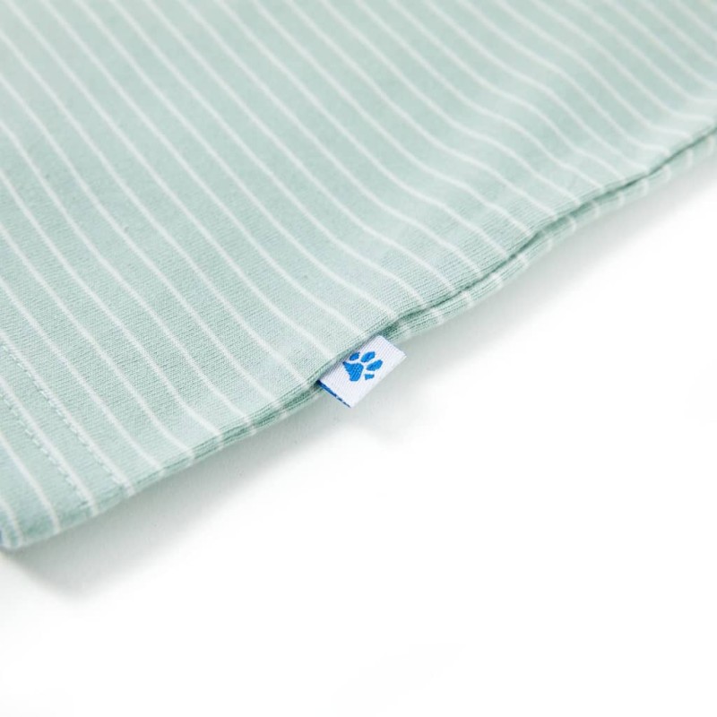 Világos mentaszínű csíkos gyerekpóló 104