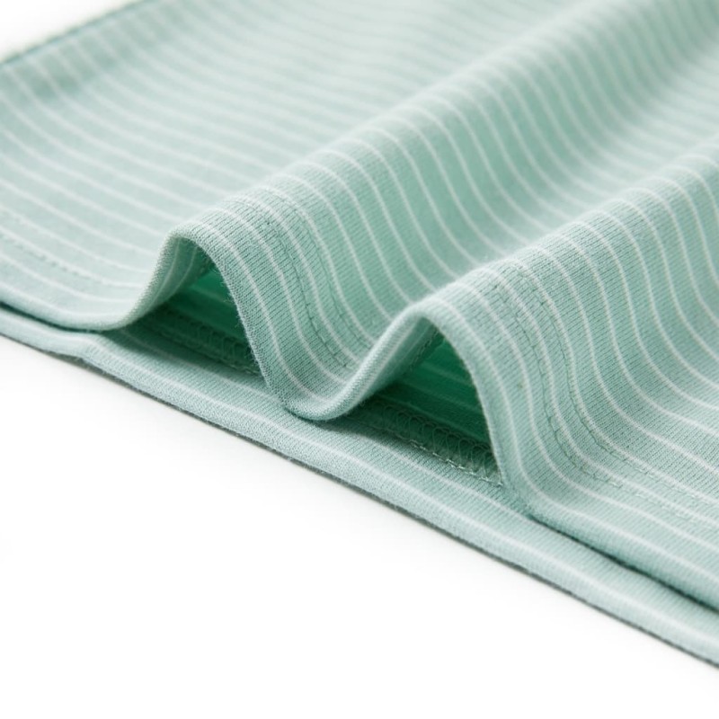 Világos mentaszínű csíkos gyerekpóló 116