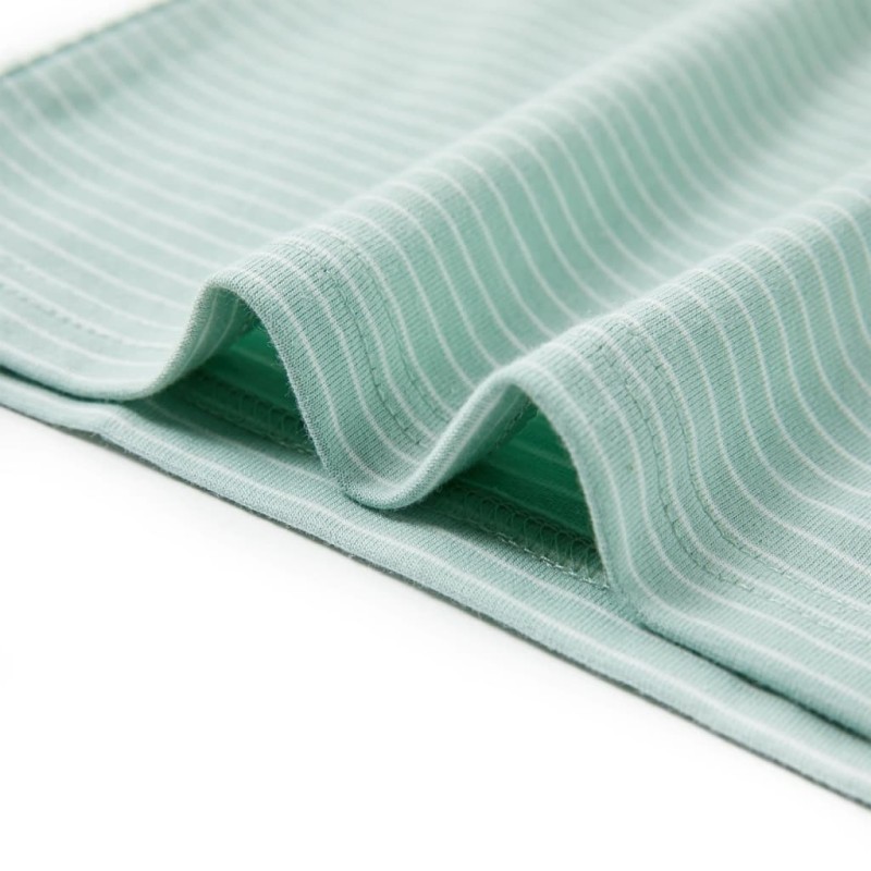 Világos mentaszínű csíkos gyerekpóló 128