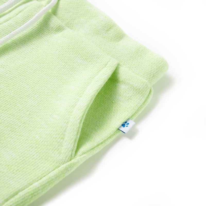 Neon sárga gyerekrövidnadrág húzózsinórral 92