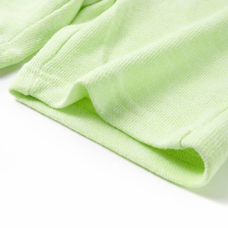 Neon sárga gyerekrövidnadrág húzózsinórral 116