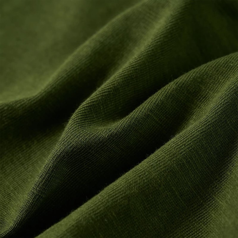 Sötét khaki hosszú ujjú gyerekpóló 116