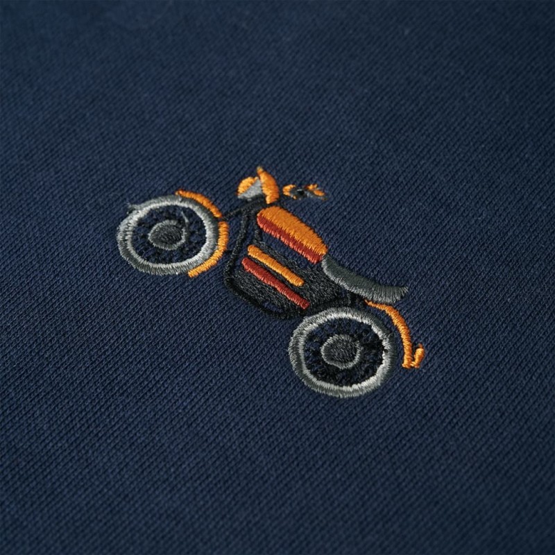 Tengerészkék melange gyerekpulóver 128