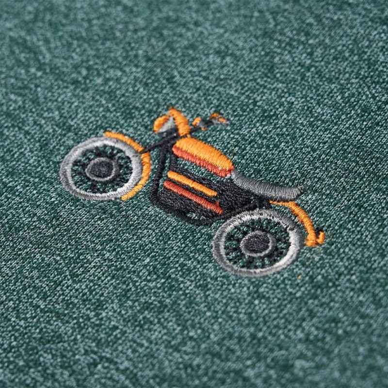 Sötétzöld melange gyerekpulóver 92