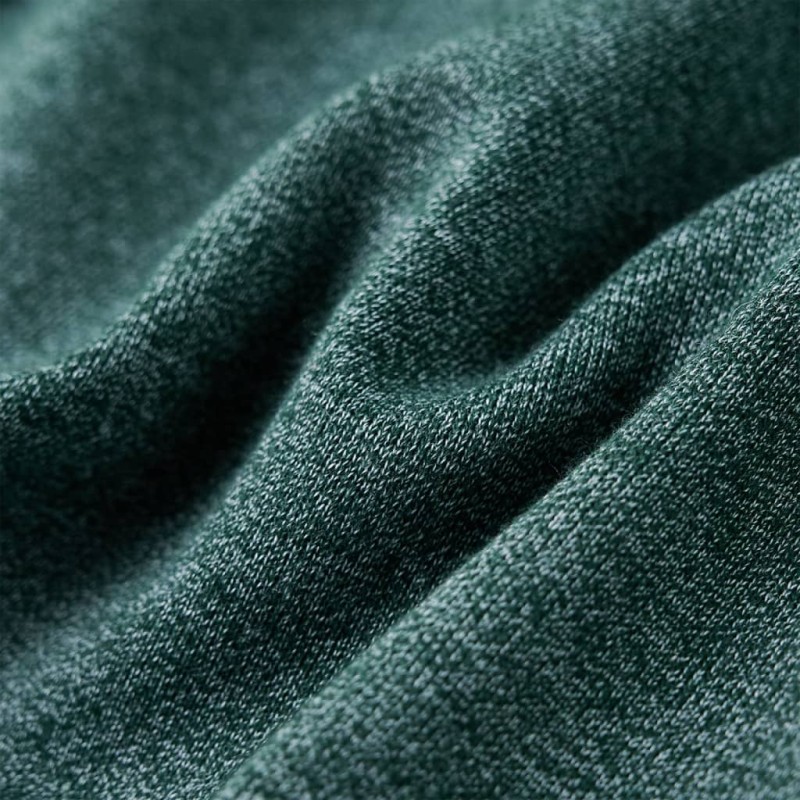 Sötétzöld melange gyerekpulóver 116