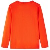 Élénk narancssárga hosszú ujjú gyerekpóló 140