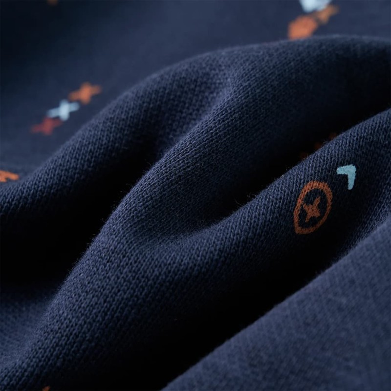 Tengerészkék melange gyerekpulóver 140