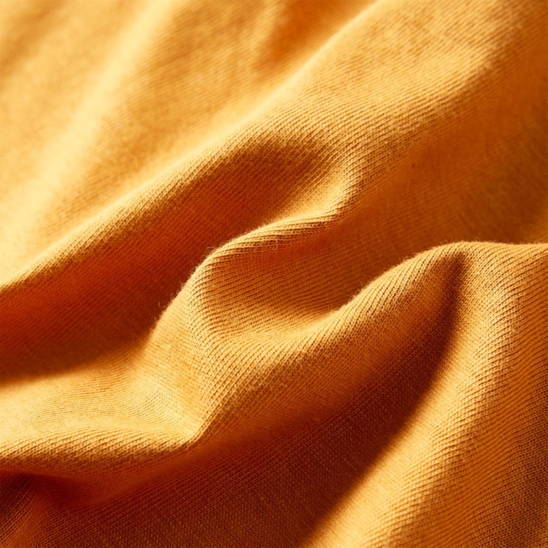 Sötét okker hosszú ujjú gyerekpóló 116