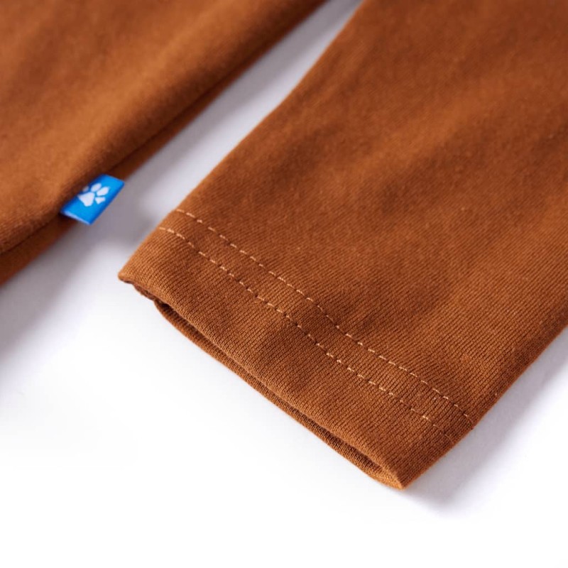 Konyak színű hosszú ujjú gyerekpóló 140