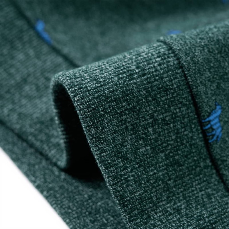 Sötétzöld melange gyerekpulóver 104