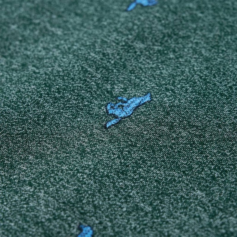 Sötétzöld melange gyerekpulóver 128