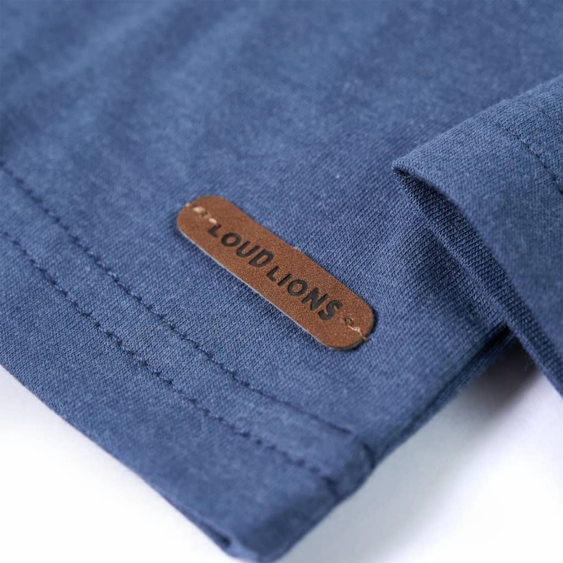 Kék melange hosszú ujjú gyerekpóló 92