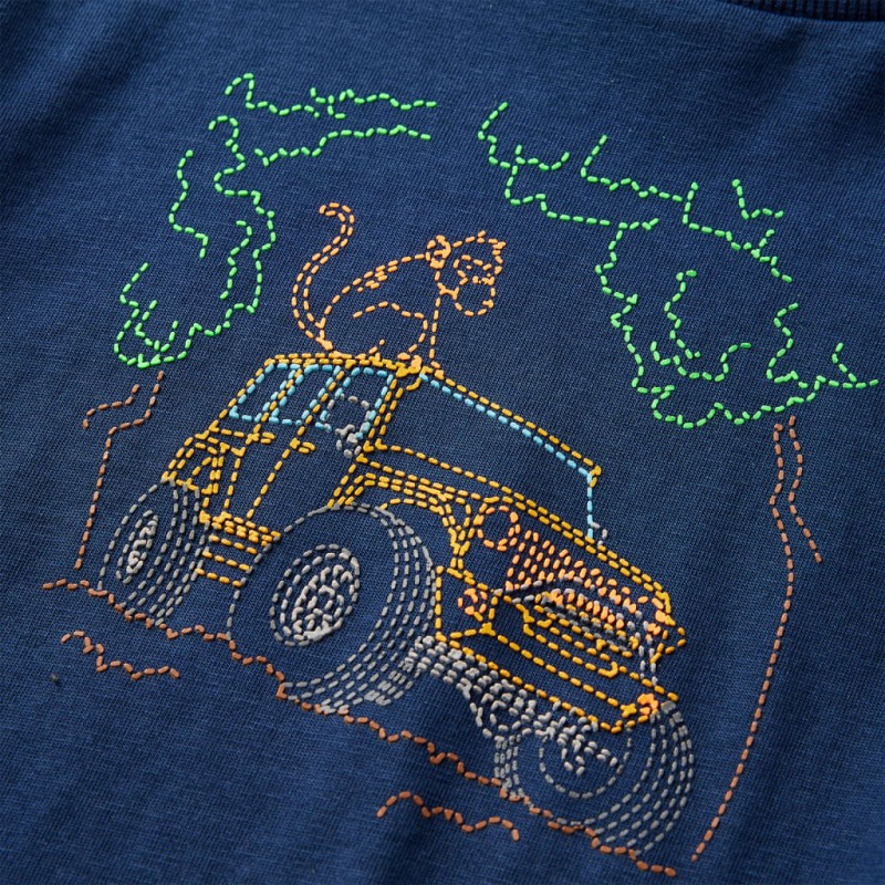 Tengerészkék hosszú ujjú gyerekpóló 128