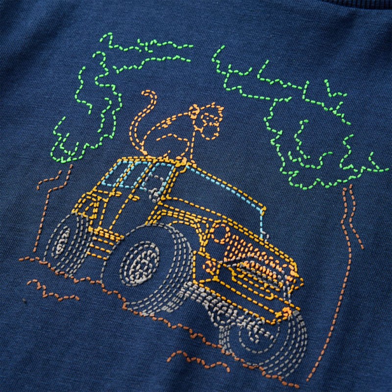 Tengerészkék hosszú ujjú gyerekpóló 140