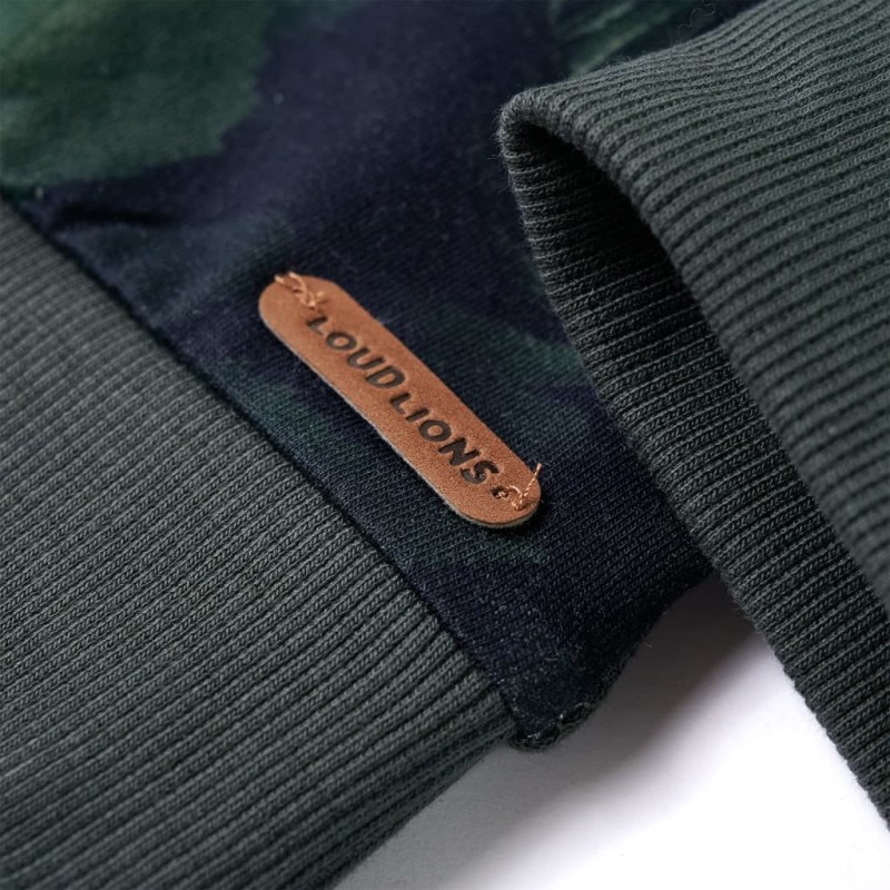 Sötét khaki gyerekpulóver 92