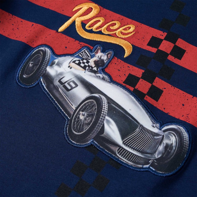 Tengerészkék hosszú ujjú gyerekpóló 128