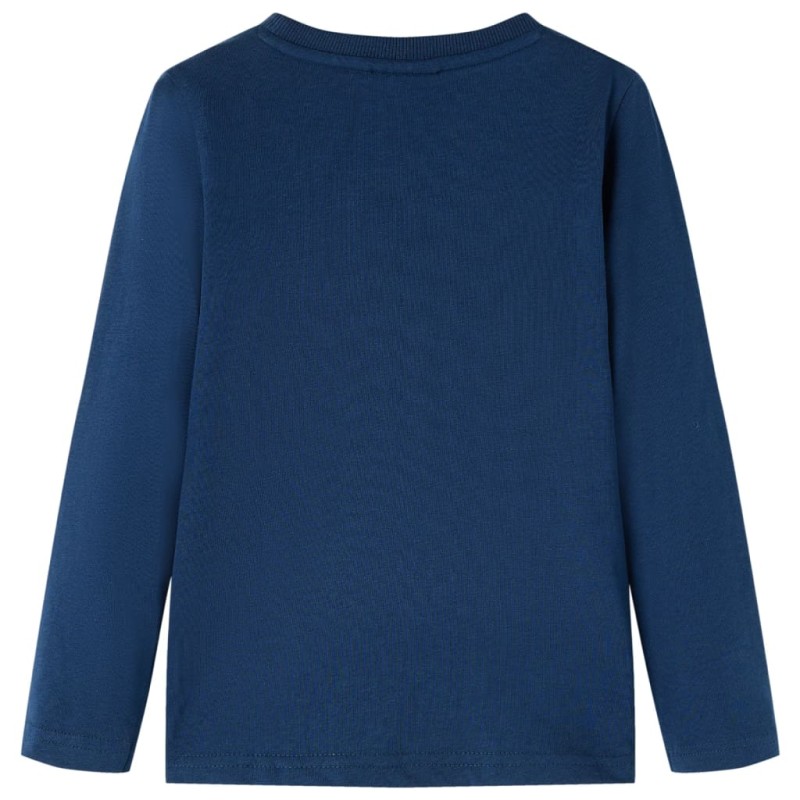 Tengerészkék hosszú ujjú gyerekpóló 128